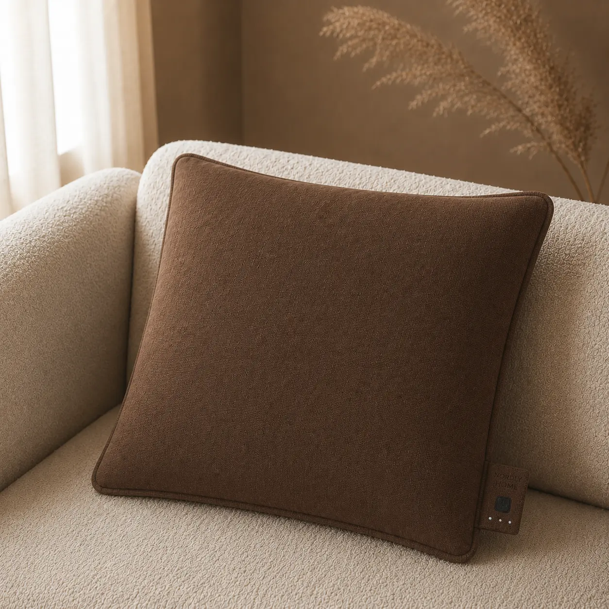 Katoen warmtekussen, Walnut